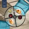 Best Choice Products 3-Piece Patio Bistro Dining Furniture Set w/ Round Textured Glass Tabletop, Folding Chairs
